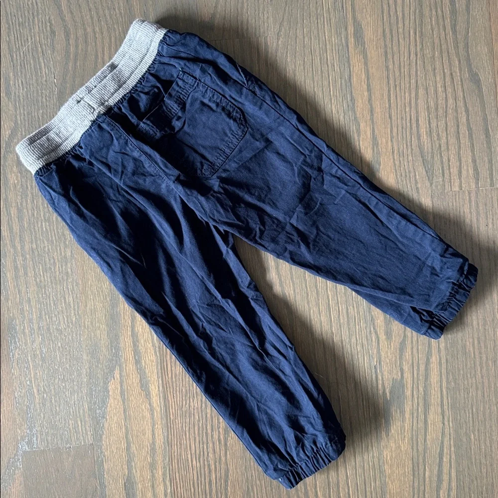 OshKosh B’gosh Boys Navy Pull-On Jogger Pants 2T Stretch Cotton Canvas